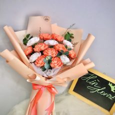 Bó hoa giấy handmade cam