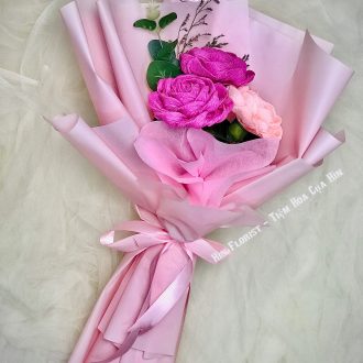 Hoa hồng giấy 3 bông