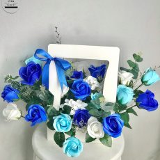 Giỏ hoa sáp thơm xanh 20B