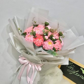 Hoa giấy mẫu đơn hồng