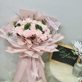 Hoa giấy handmade hồng bó 40B