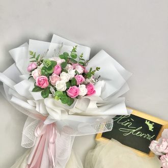 Hoa sáp thơm hồng trắng 30B