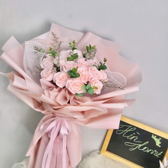 Hoa giấy handmade hồng nhạt