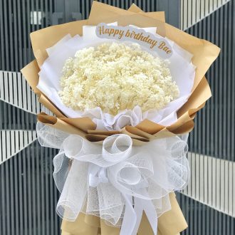 Bó baby khô màu trắng