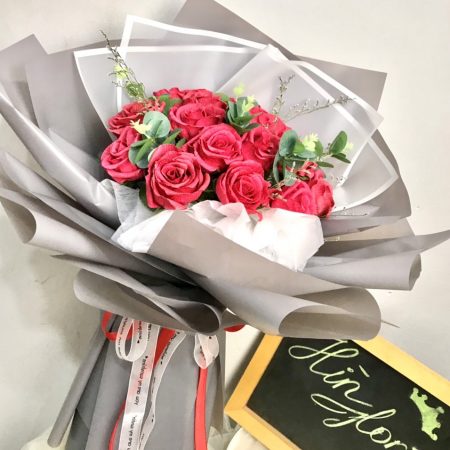 Hoa giấy handmade màu đỏ