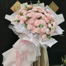 Bo hoa Bó hoa giấy siêu to màu hồng