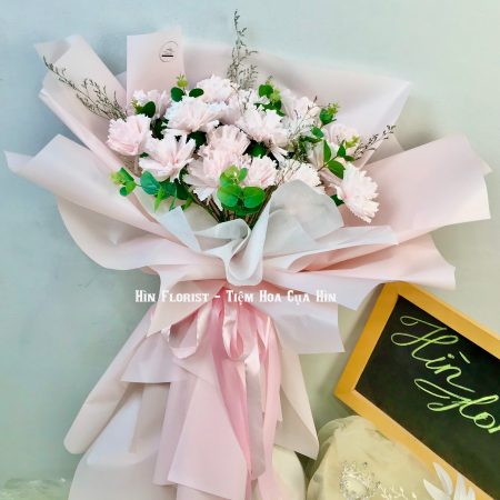Hoa giấy handmade cẩm chướng 18B