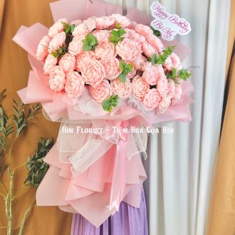 Hoa giấy handmade hồng phấn