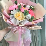 hoa giấy handmade mix nhiều màu