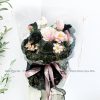Hoa sáp đen hồng giấy kính
