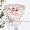 Hoa sáp hồng gói giấy kiếng