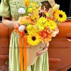 Bó hoa sáp lụa kem ốc