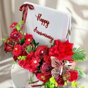 Kệ hoa sáp đỏ để bàn