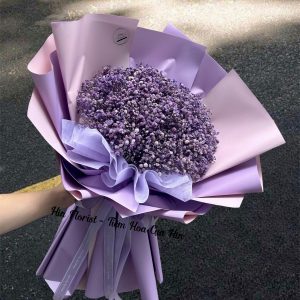 Bó hoa baby khô tone tím