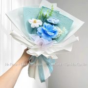 Bó hoa sáp xanh trắng nhỏ