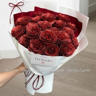 Bó 22 hoa kim tuyến đỏ