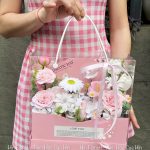 Hộp hoa sáp bìa thư hồng