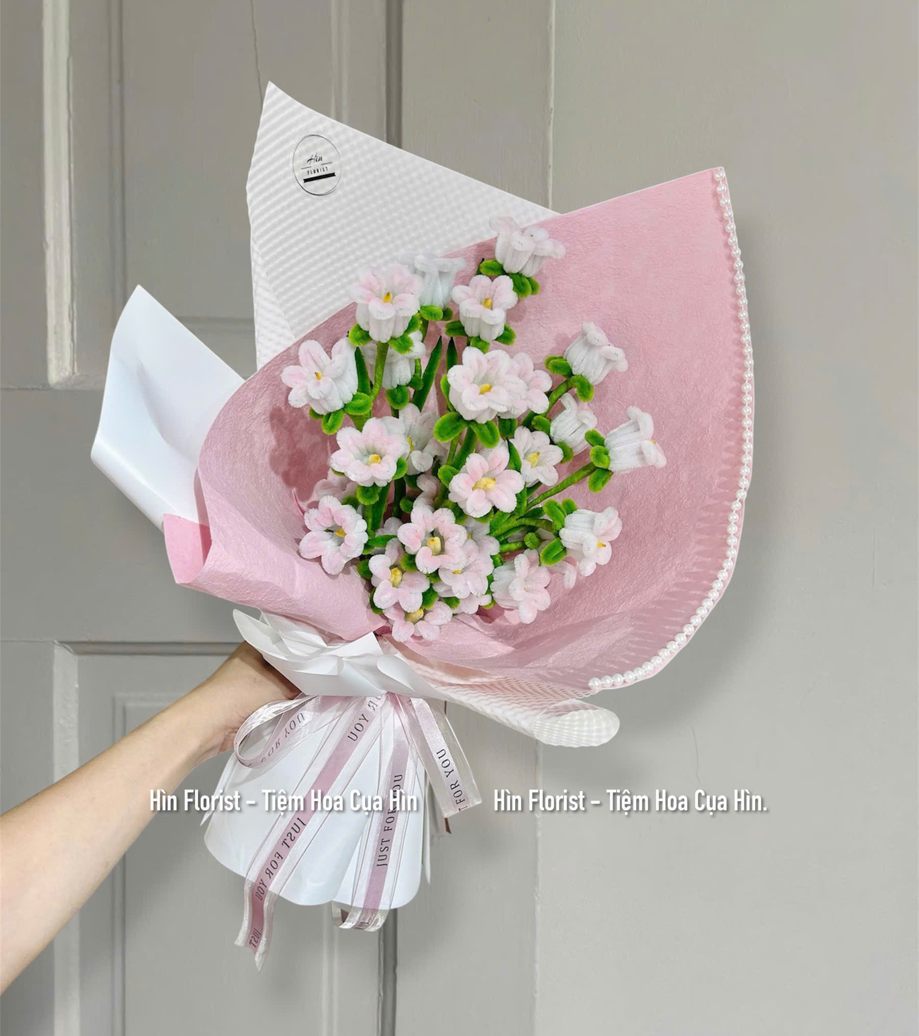 Bó Hoa Chuông Kẽm Nhung Pastel Bó Hoa Chuông Kẽm Nhung Pastel