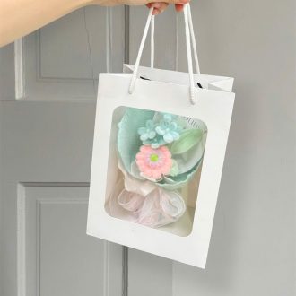 Bó hoa kẽm nhung mini xanh