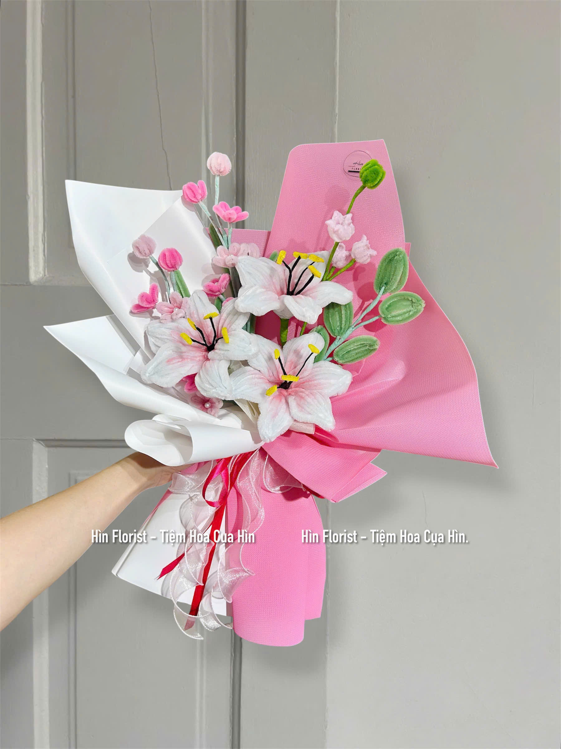 Bó Hoa Kẽm Nhung Mix Lily Bó Hoa Kẽm Nhung Mix Lily