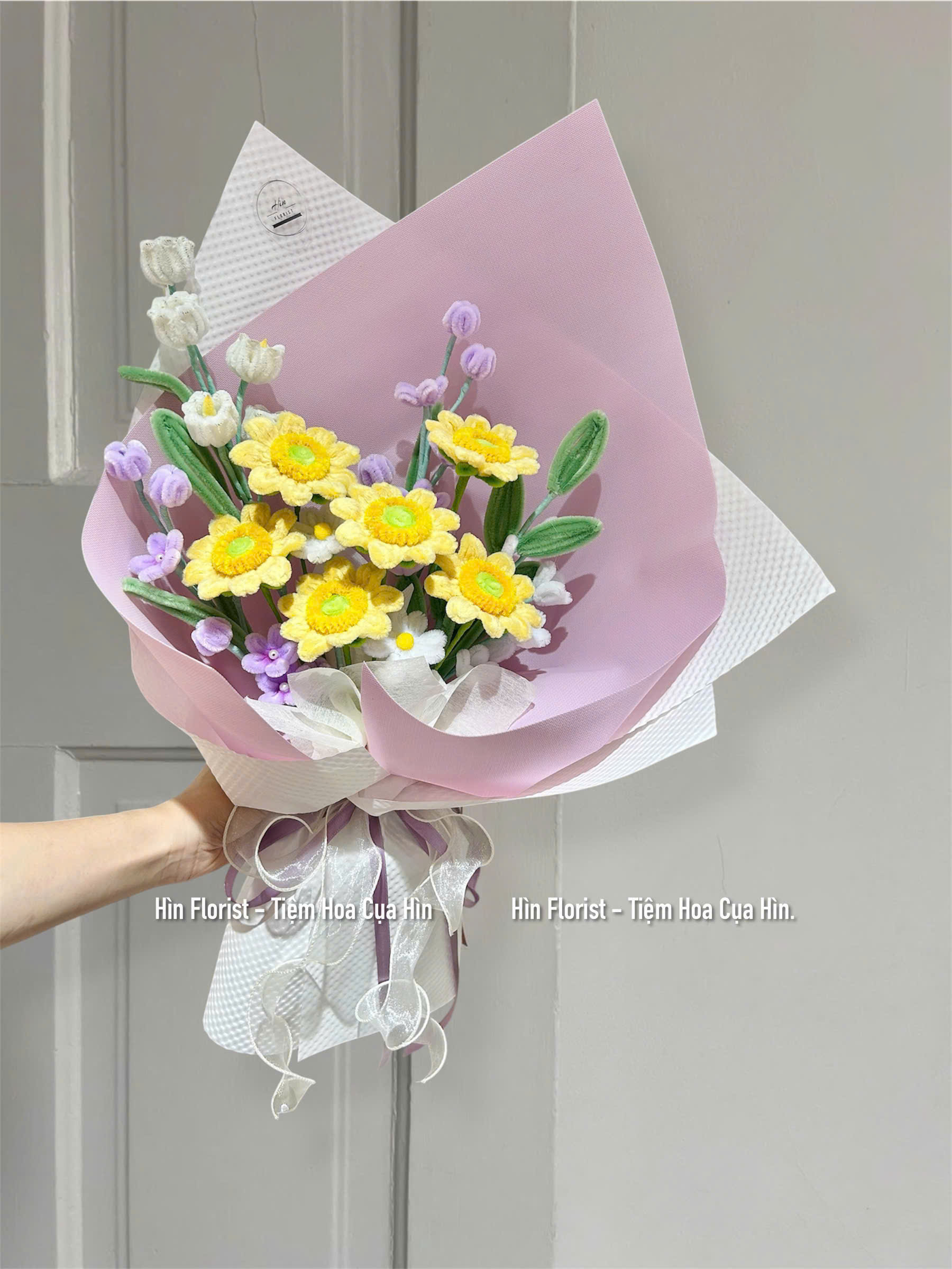 Bó Hoa Kẽm Nhung Vàng Tím Bó Hoa Kẽm Nhung Vàng Tím