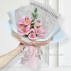 Bó hoa len lily mix hồng