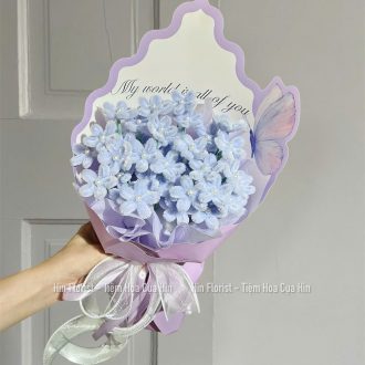 Bó lưu ly kẽm nhung tím