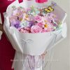 Bó hoa sáp hồng tím xanh 40B