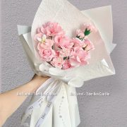 Bó hoa sáp mix hồng phấn
