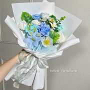 Bó hoa sáp mix xanh dương