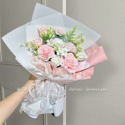 Hoa sáp thơm mix hồng trắng 12B