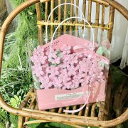 Hộp Thư Hoa Kẽm Nhung Hồng