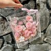 vali mini hoa khô hồng pastel