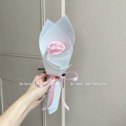 Bó 1 hoa sáp giấy trắng