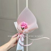 Bó 1 hoa sáp hồng tươi