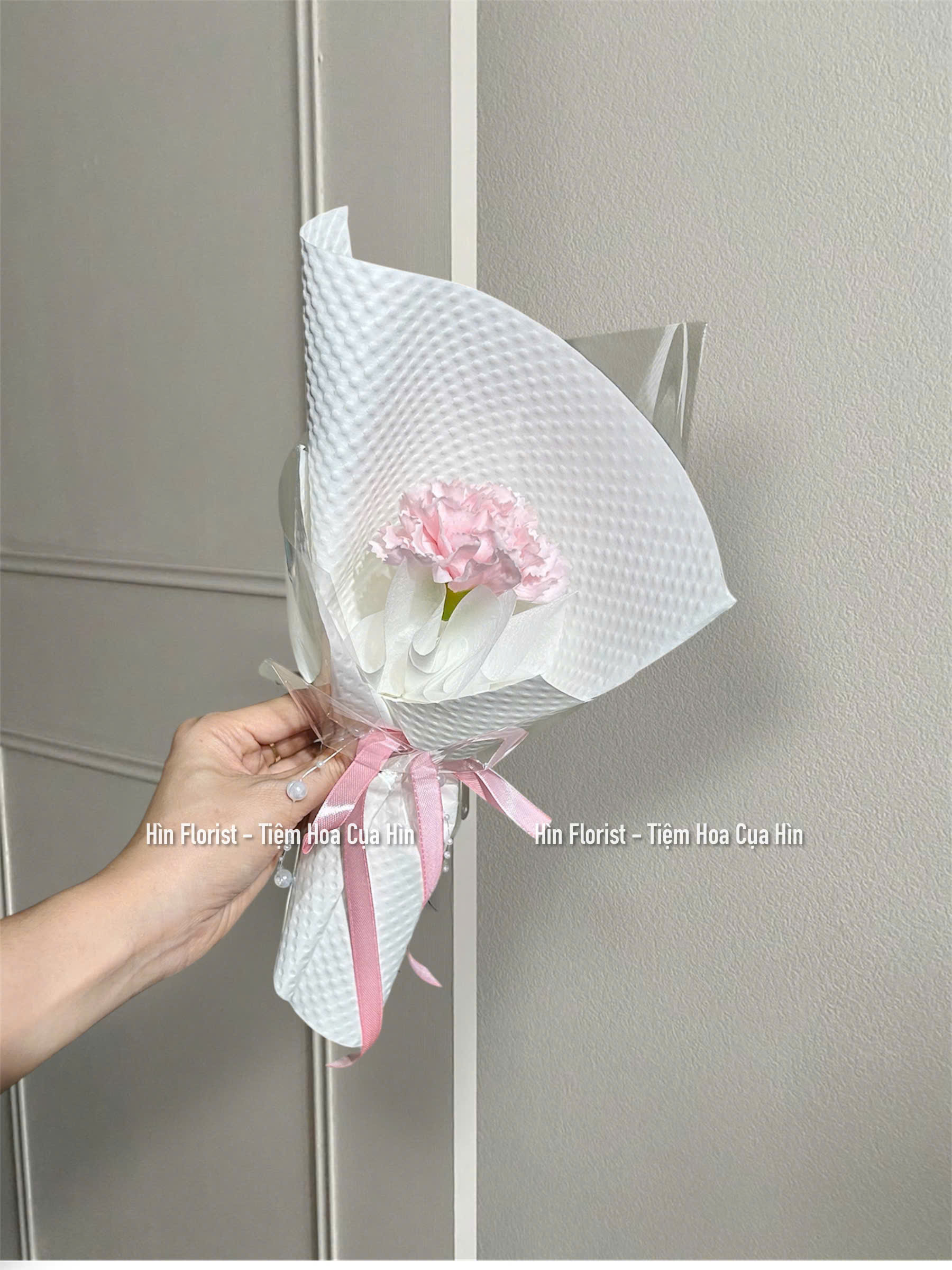 Bó 1 hoa sáp phăng hồng Bó 1 hoa sáp phăng hồng