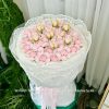 Bó hoa sáp hồng tỉ muội