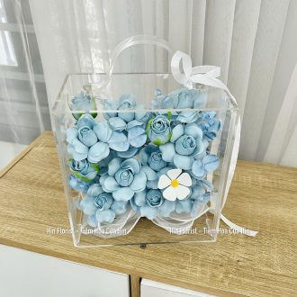 Box hoa sáp tỉ muội xanh